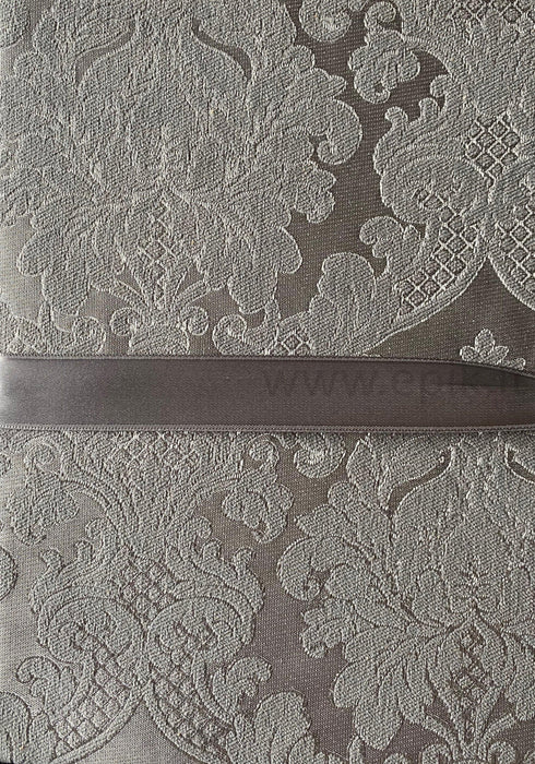 Austinių veliūro raštų lovatiesė "Venus" su 2 pagalvių užvalkalais, pilka